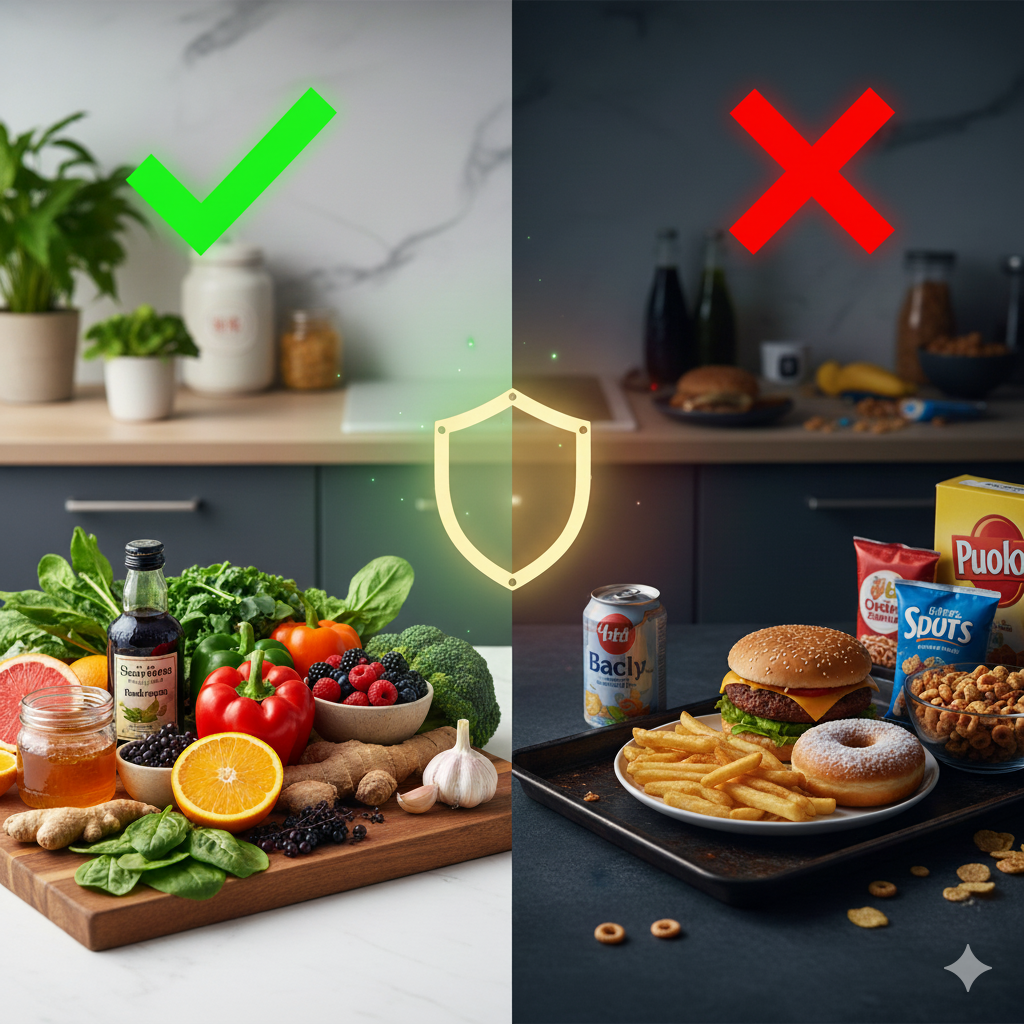 Aliments pour renforcer son immunité : 10 à favoriser, 5 à éviter