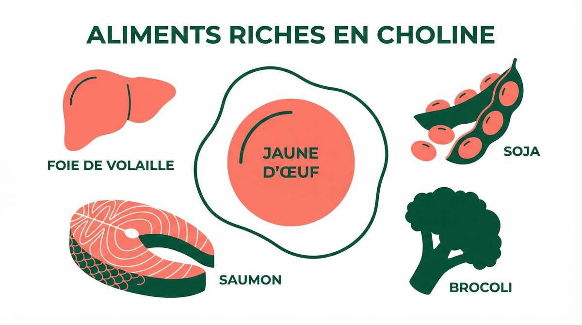 Choline et grossesse : rôle essentiel, besoins augmentés et meilleures sources